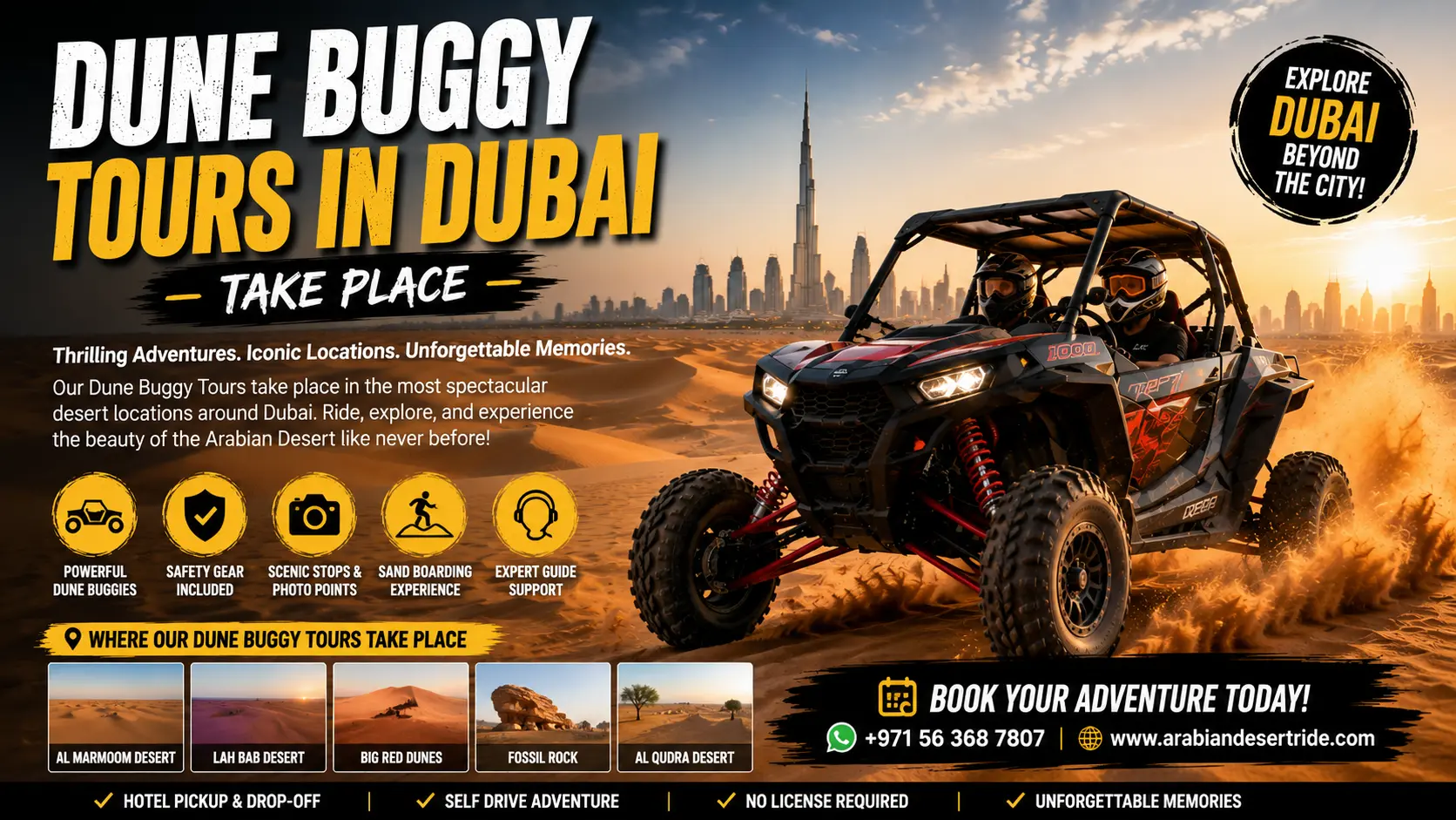 Dune Buggy Tours in Dubai Take Place